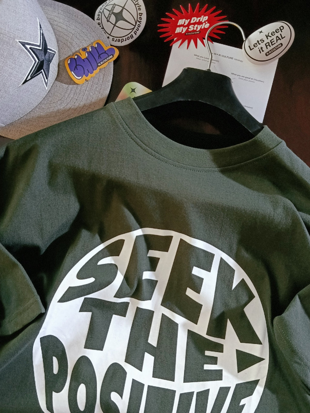 Seek the Positive - Olive Green